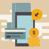 On line shopping and payment Methods. Mobile payments. Flat illustration vector