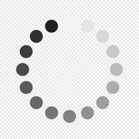Loading circle. Round loading. White gradient dotted round loading. illustration vector