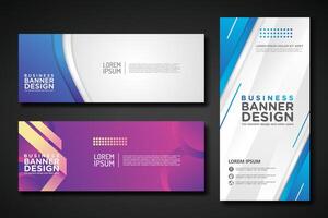 set banner vertical an horizontal for business event vector