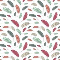Bird feathers seamless pattern vector