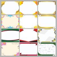 set of frame template collections vector