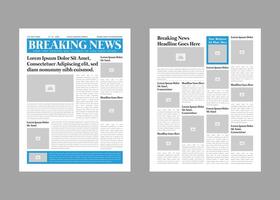 Newspaper layout template and the daily news layout design vector