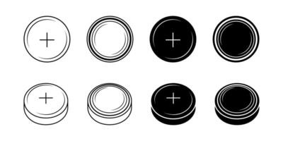 Button, coin, or watch cells icon set vector