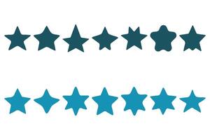 Simple Star Shape Design Set vector