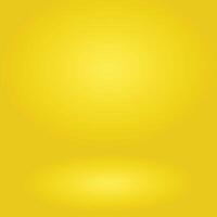 Yellow gradient wall and empty studio room background vector