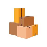 Stack of Delivery Boxes, Delivery Service illustration vector