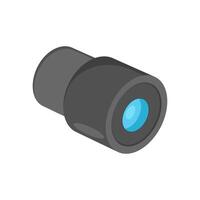 Eyepiece for Microscope Flat Icon, illustration vector