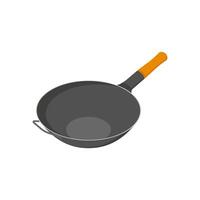 Iron Wok Flat Icon, illustration vector