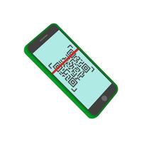 QR Code Access Flat Icon, illustration vector