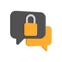 Conversation Security Flat Icon, illustration vector