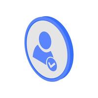 User Authentication Flat Icon, illustration vector