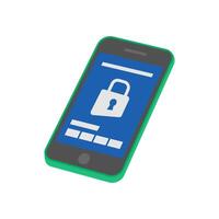 Security App Flat Icon, illustration vector