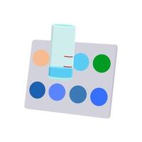 Testing Color Flat Icon, illustration vector