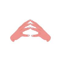 Steepling Hand Gesture Icon, illustration vector