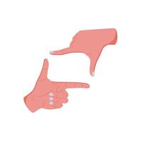 Making Frame Hand Gesture Icon, illustration vector
