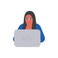 Software Developer Flat illustration vector