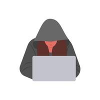 Hacker Flat illustration vector