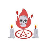 Ritual, Halloween Illustration vector