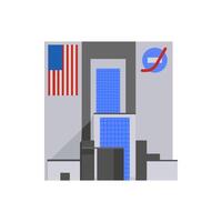 Space Control Building, Space Illustration vector
