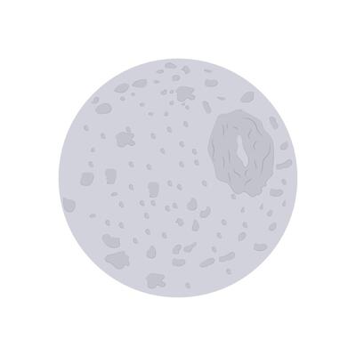 Moon Mimas, Space Illustration