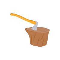 Cutting Wood Flat Icon, illustration vector