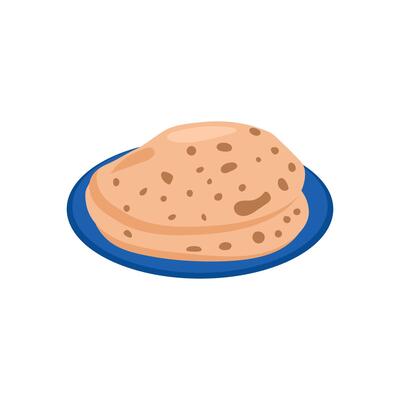 Chapati, Indian Symbol illustration