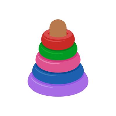 Baby Ring Pyramid, Kindergarten illustration