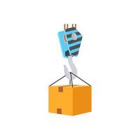 Crane Loading, Delivery Service illustration vector