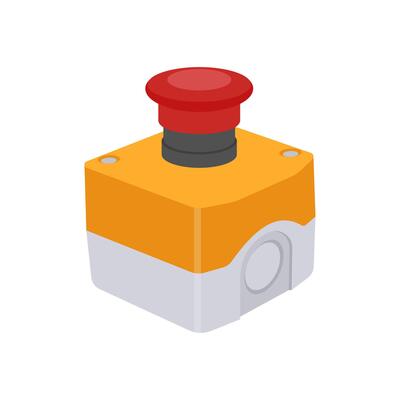 Emergency Button, Industrial Safety Equipment illustration