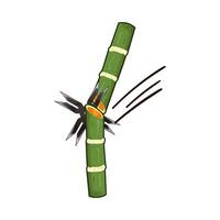 bamboo with shuriken vector