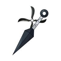 shuriken and kunai are both sharp illustration vector