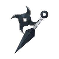 kunai and shuriken are both sharp illustration vector