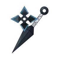 a combination of kunai and shuriken vector