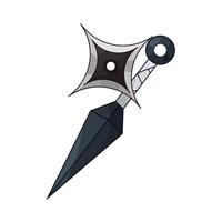 the power of kunai and shuriken illustration vector