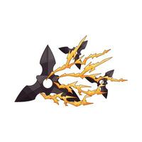 lightning with shuriken vector