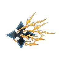 lightning and shuriken vector