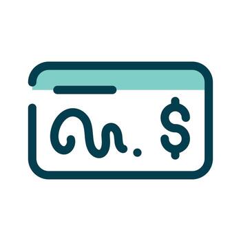A financial invoice document, representing billing and transaction records vector