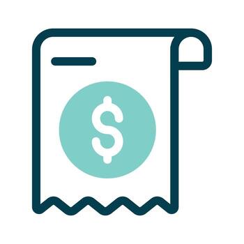 A financial invoice document, representing billing and transaction records vector