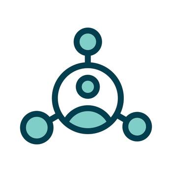 Interconnected dots, representing collaboration or organizational structure vector