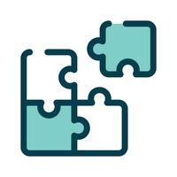 Puzzle pieces, representing teamwork or business solutions vector