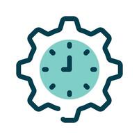 A clock in gears, symbolizing time management and efficiency vector