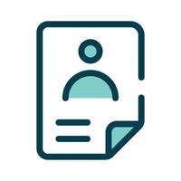 A business card with a profile, representing business identity vector
