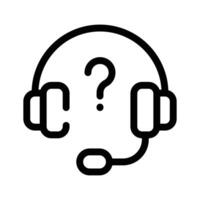 Icon showing a headset symbolizing customer support and communication services vector