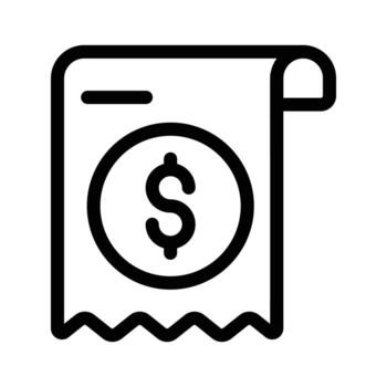 A financial invoice document, representing billing and transaction records vector
