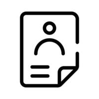 A business card with a profile, representing business identity vector