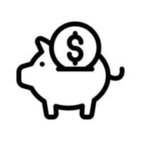 A piggy bank with a dollar symbol, symbolizing savings vector