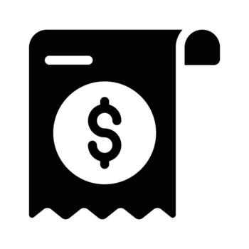 A financial invoice document, representing billing and transaction records vector