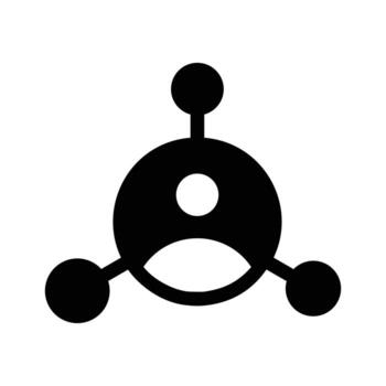 Interconnected dots, representing collaboration or organizational structure vector