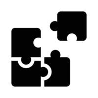 Puzzle pieces, representing teamwork or business solutions vector