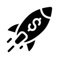 A rocket with a dollar symbol, representing business growth vector